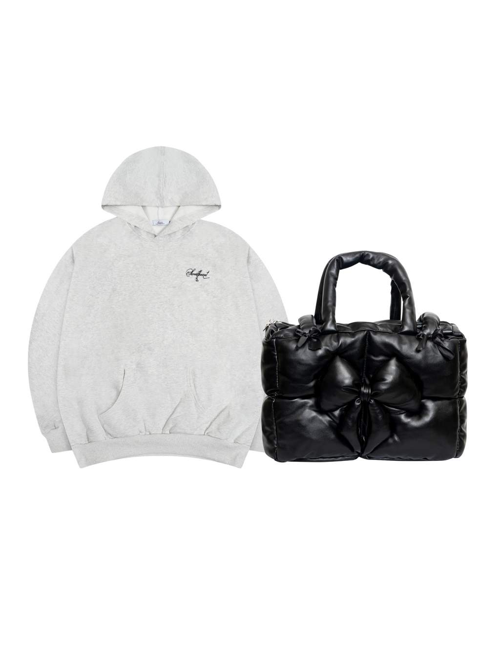 SALE BUNDLE: Sweetheart Hoodie & Black Pillow Bag