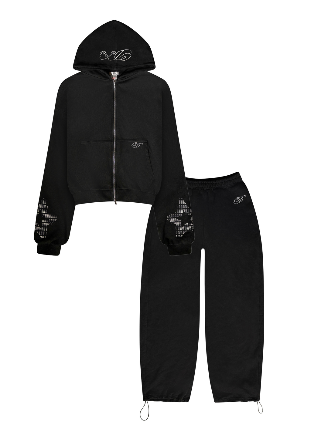 (SET) Star Student Sweat Set (Black)
