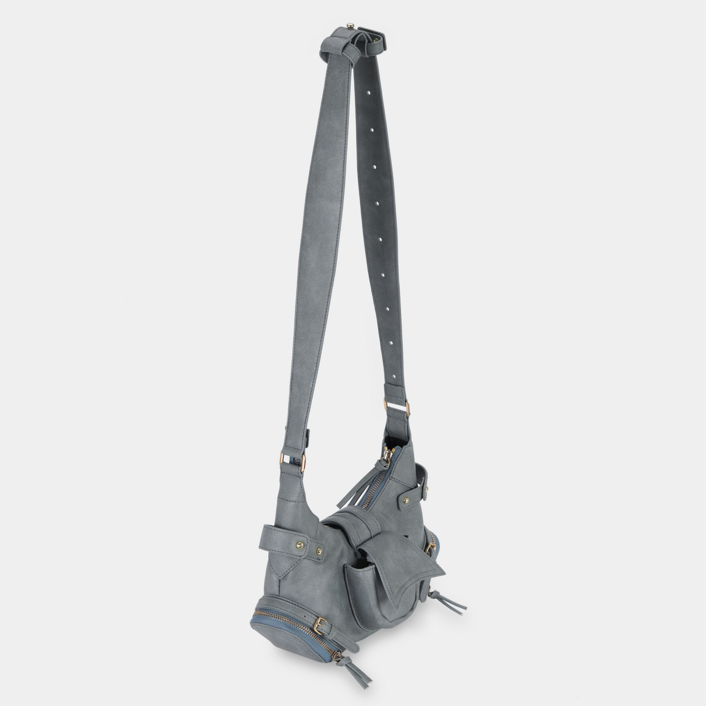 2-Face Size S Bag Blue Cement