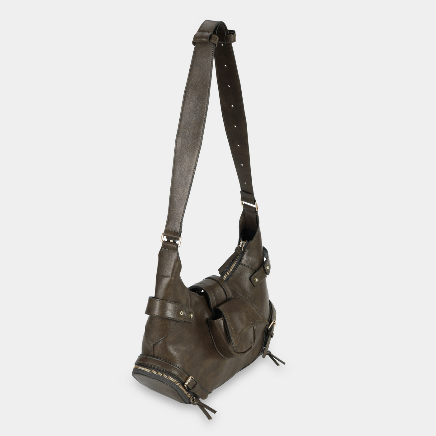 2-Face Size M Bag Dark Beige