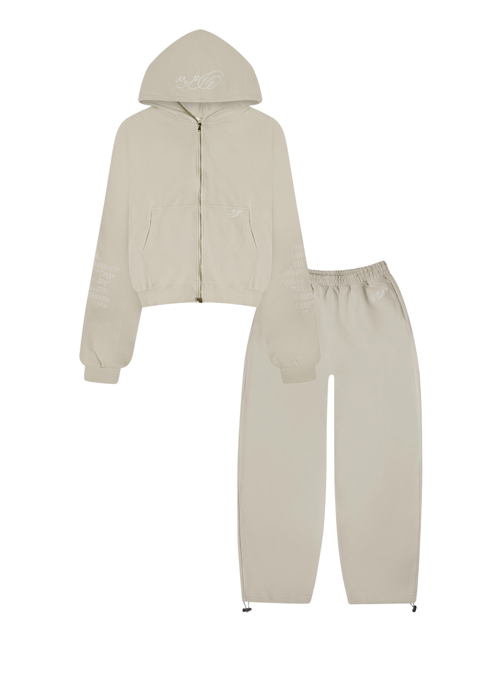 (SET) Star Student Sweat Set (Oatmilk)