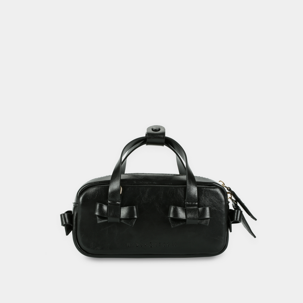Banhmi Bag with Bow Black