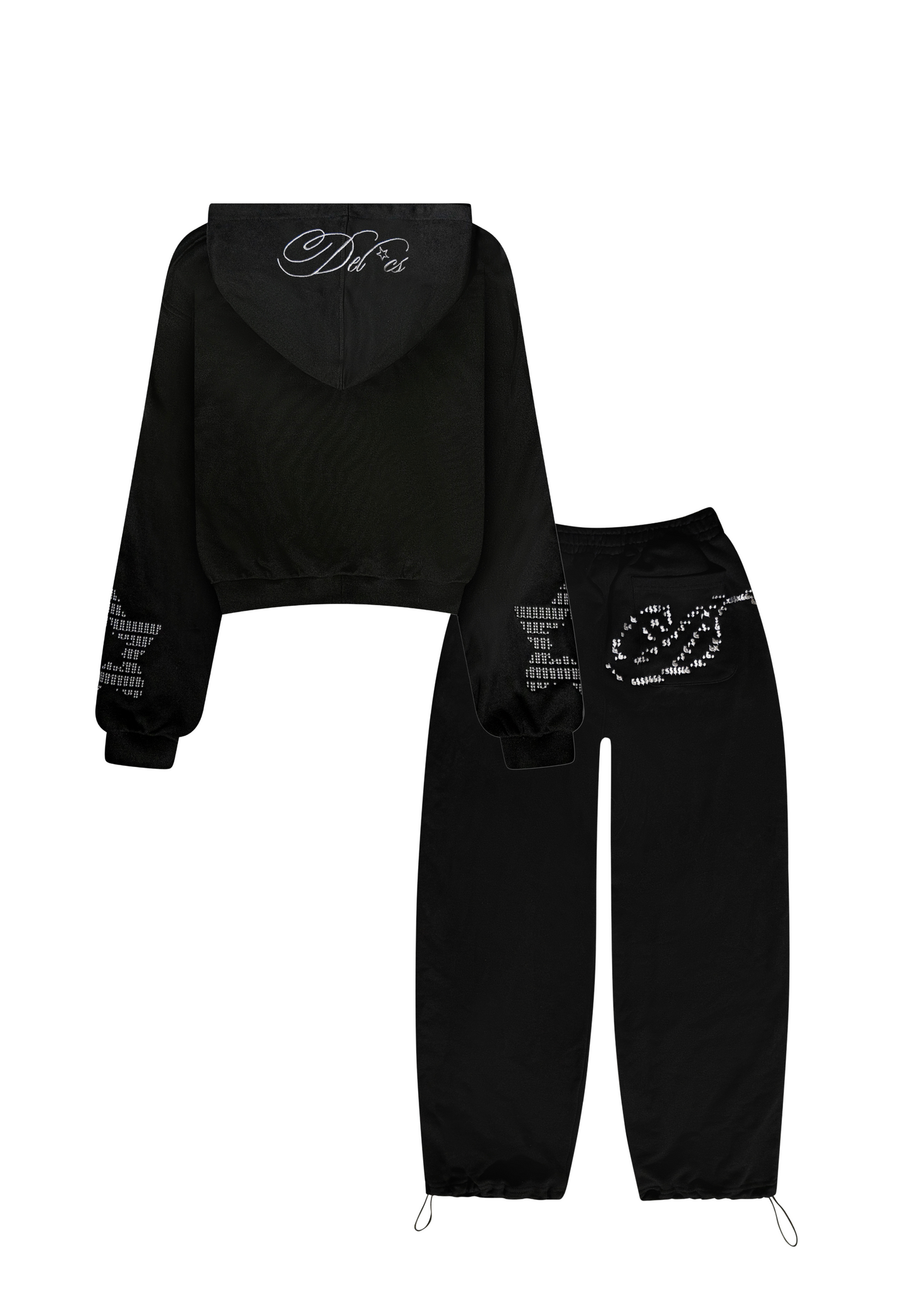 (SET) Star Student Sweat Set (Black)
