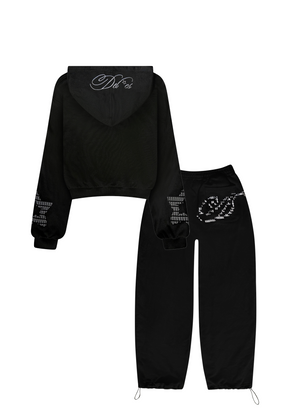 (SET) Star Student Sweat Set (Black)