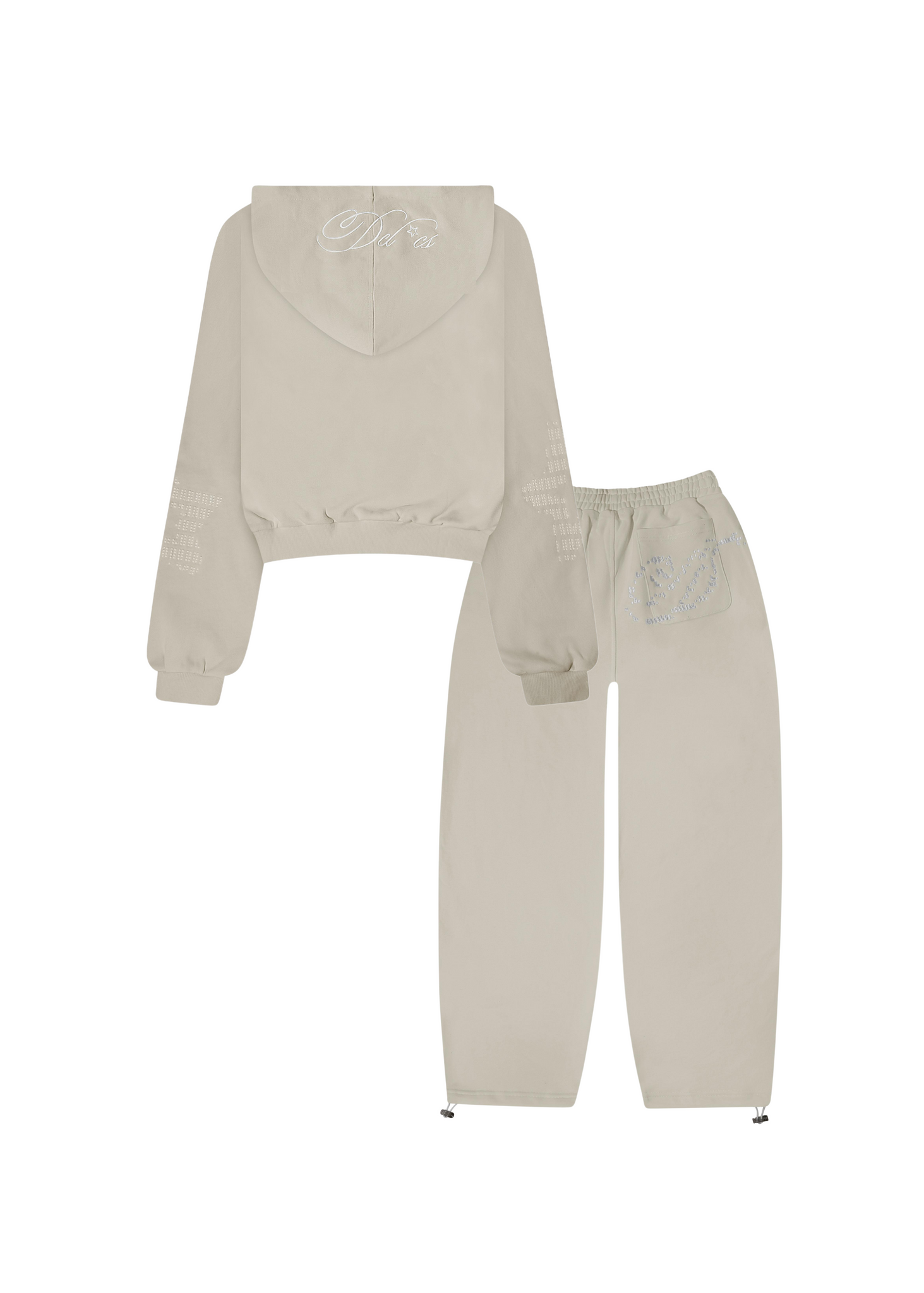 (SET) Star Student Sweat Set (Oatmilk)