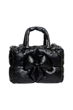 Midnight Black Bow Pillow Bag
