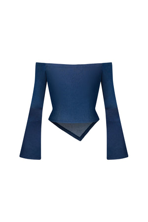 Diana ⭑ Denim Flared Top