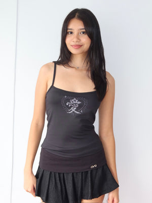 Lovesick 爱 Tank Top - Black