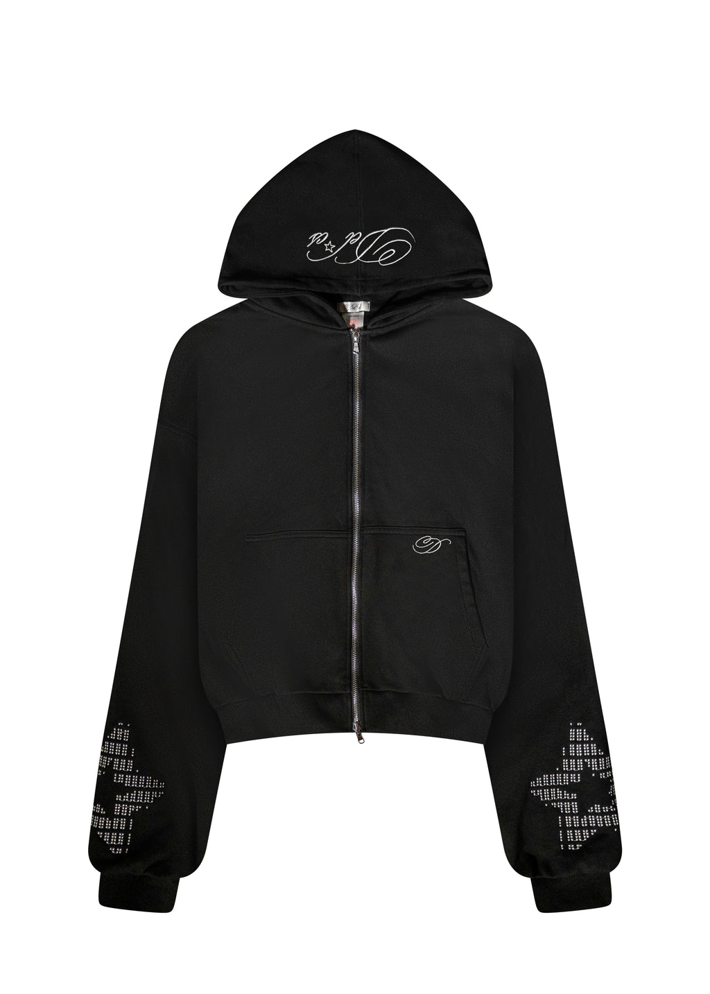 Star Student Zip-Up Hoodie (Black)