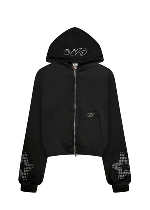 Star Student Zip-Up Hoodie (Black)