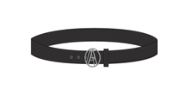 A LOGO LEATHER BELT