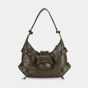2-Face Size M Bag Dark Beige