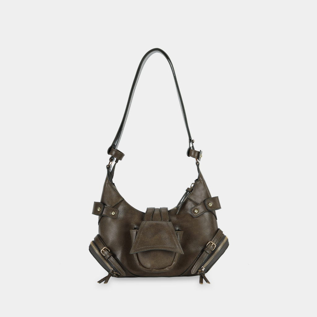 2-Face Size S Bag Dark Beige