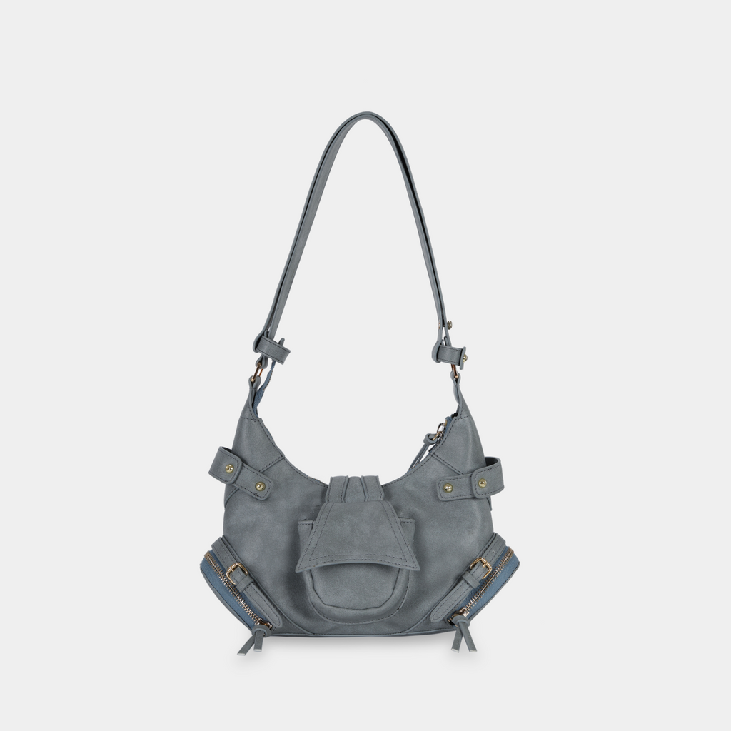 2-Face Size S Bag Blue Cement