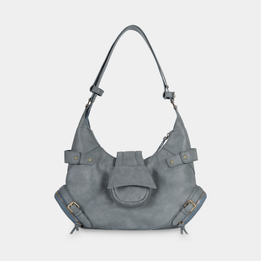 2-Face Size M Bag Blue Cement
