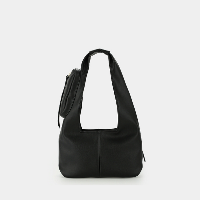C2-Pocket Hobo Bag (Size M) Black